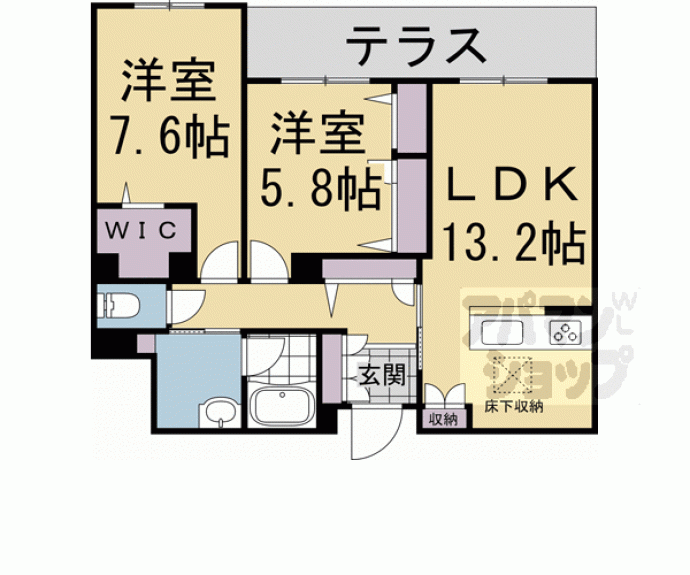 【シャーメゾンガーデン太秦】間取