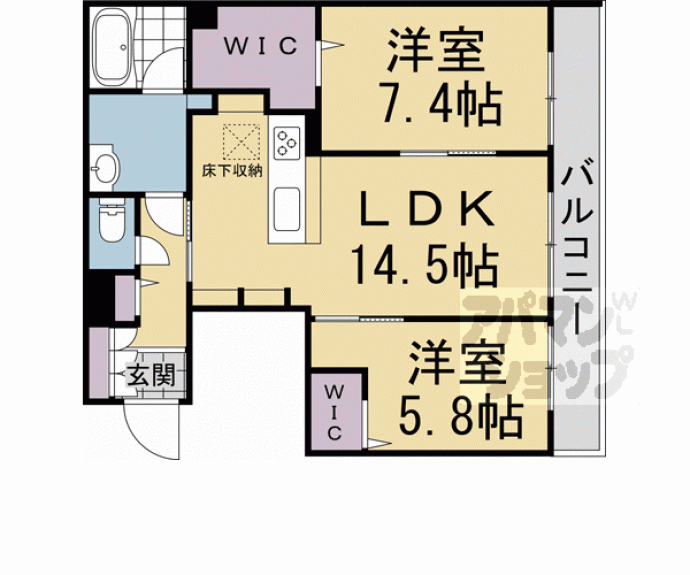 【シャーメゾンガーデン太秦】間取