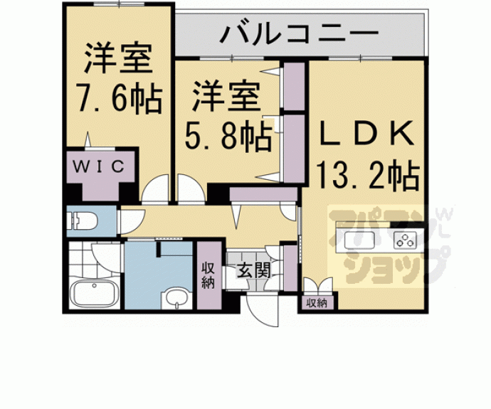 【シャーメゾンガーデン太秦】間取
