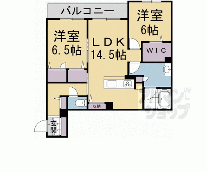 【シャーメゾンガーデン太秦】間取