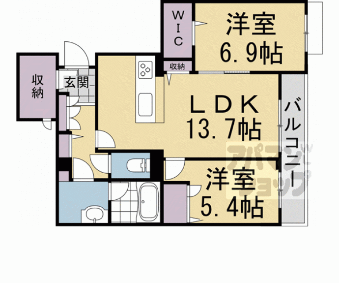 【シャーメゾンガーデン太秦】間取