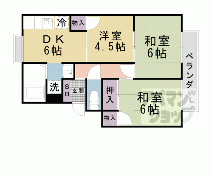 【高砂ハイツ】間取