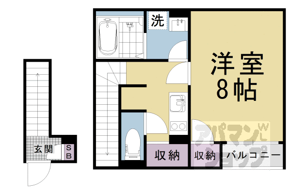 【レオネクストHoneylake】間取