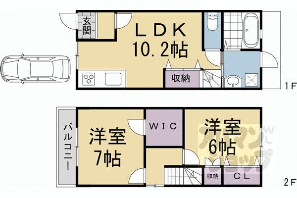 【太秦安井二条裏町１３－１９貸家】