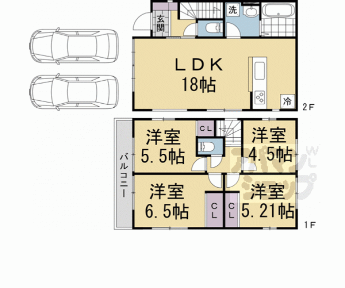 【醍醐古道町貸家】間取