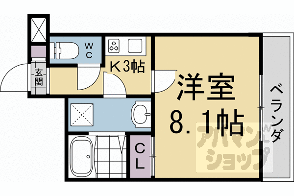 【サクシード深草Ⅲ】間取