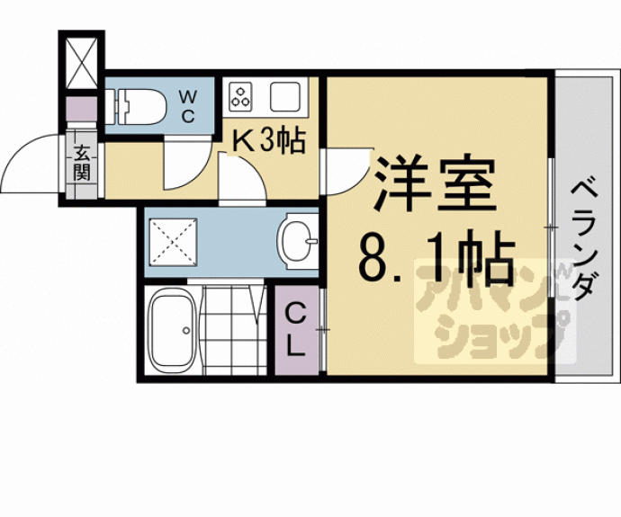 【サクシード深草Ⅲ】間取