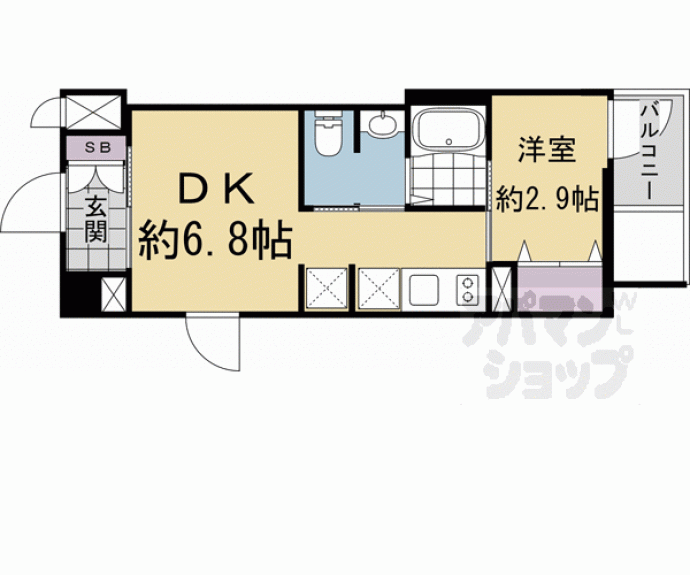 【エンゼルプラザ京都太秦】間取