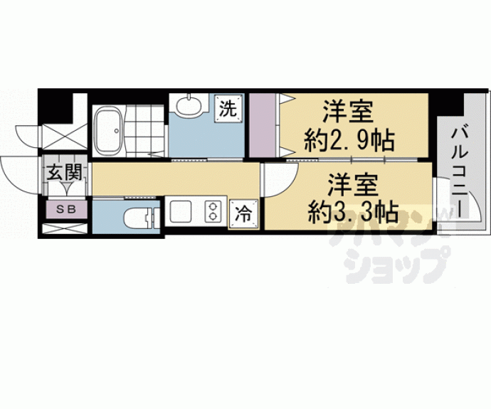【エンゼルプラザ京都太秦】間取
