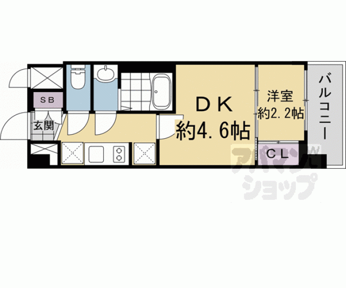 【エンゼルプラザ京都太秦】間取