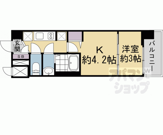 【エンゼルプラザ京都太秦】間取