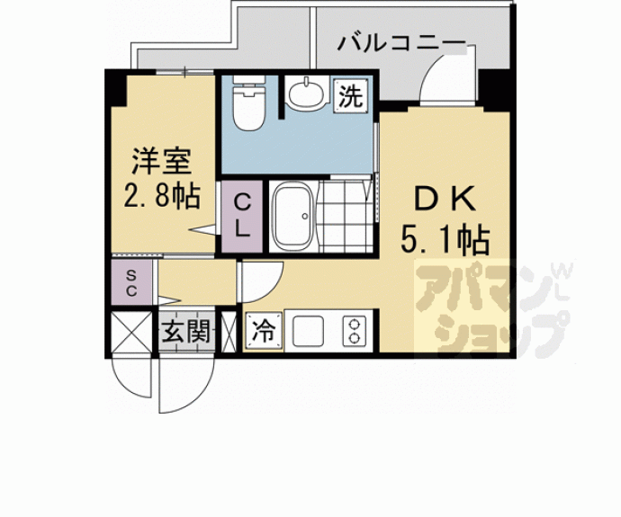 【エンゼルプラザ京都太秦】間取