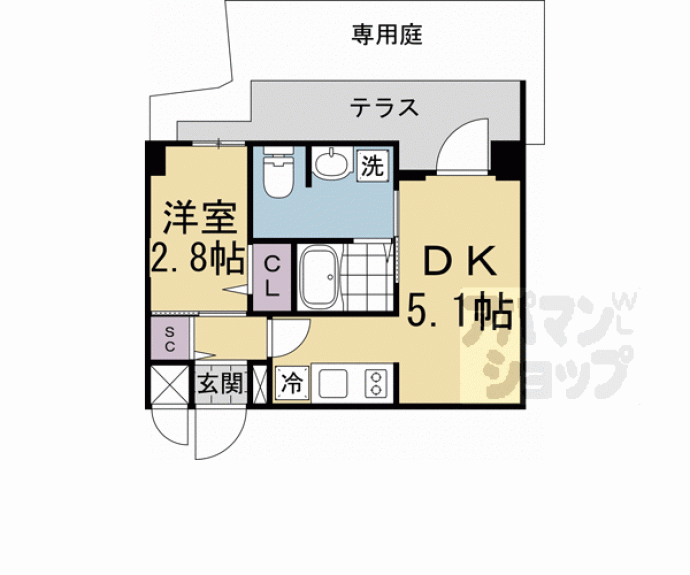 【エンゼルプラザ京都太秦】間取
