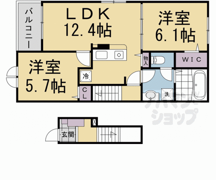 【仮)石田内里町アパート】間取
