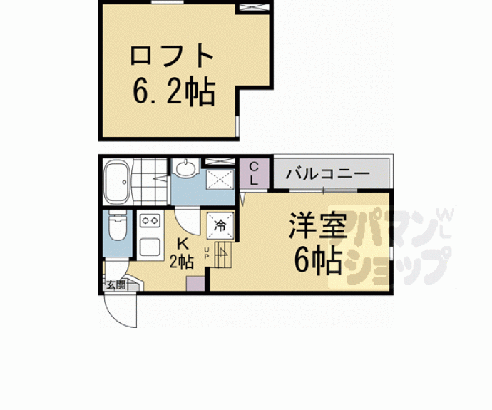 【ハーモニーテラス深草大亀谷万帖敷町】間取