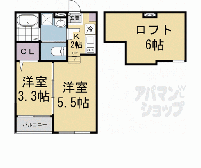 【ハーモニーテラス深草大亀谷万帖敷町】間取