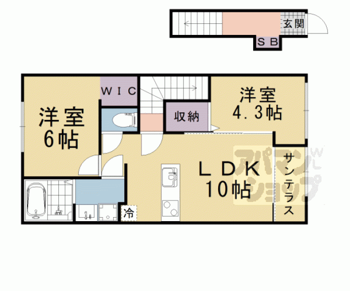 【仮称)大津市大萱2丁目新築アパート】間取