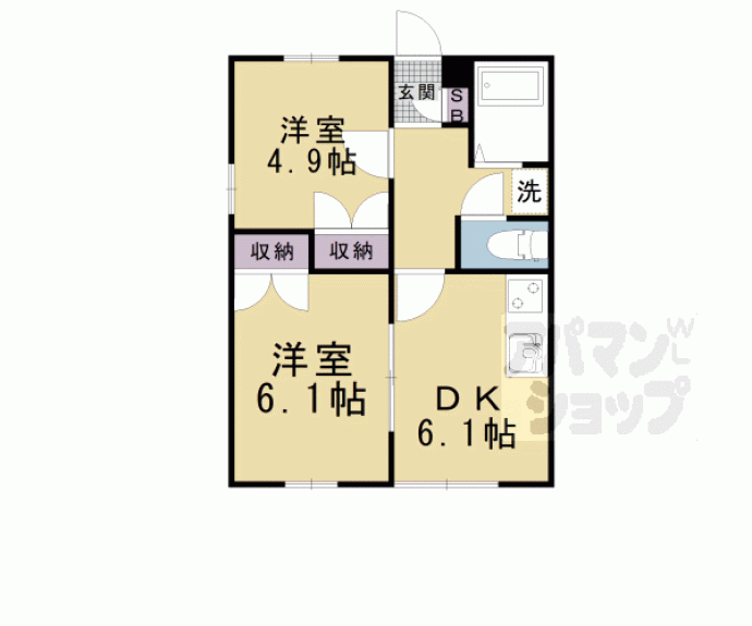 【レオパレス堅田】間取