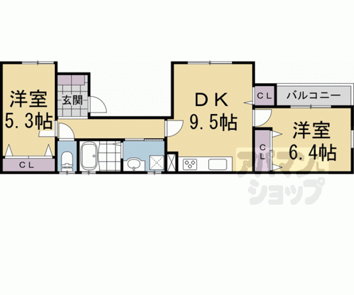 【京都グランデ四条春日】間取