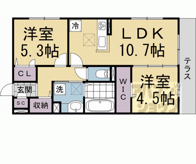 【D-レジデンス二条】間取