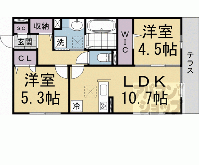 【D-レジデンス二条】間取