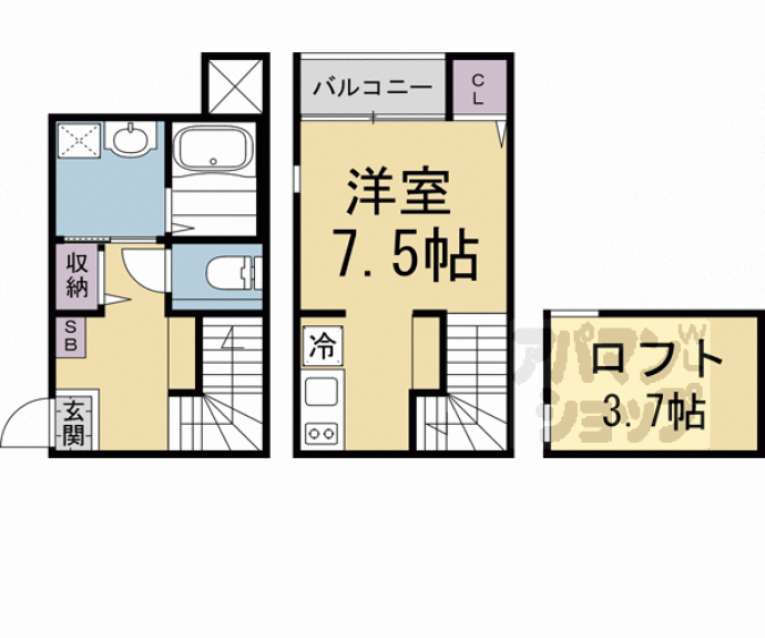【ハーモニーテラス深草僧坊町】間取