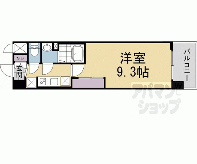 【ソルテラス京都西院 悠洛】間取