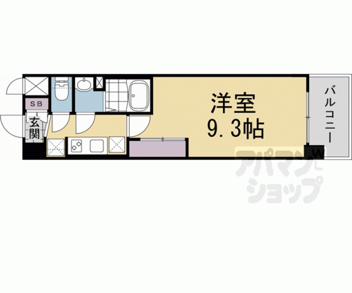 【ソルテラス京都西院 悠洛】間取
