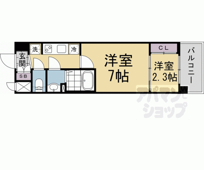 【ソルテラス京都西院 悠洛】間取