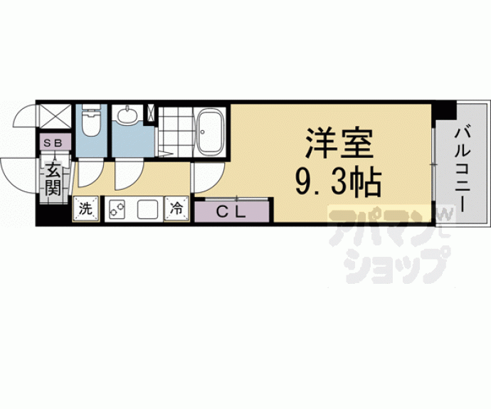 【ソルテラス京都西院 悠洛】間取