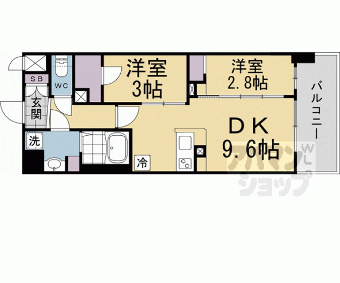 【ソルテラス京都西院 悠洛】間取