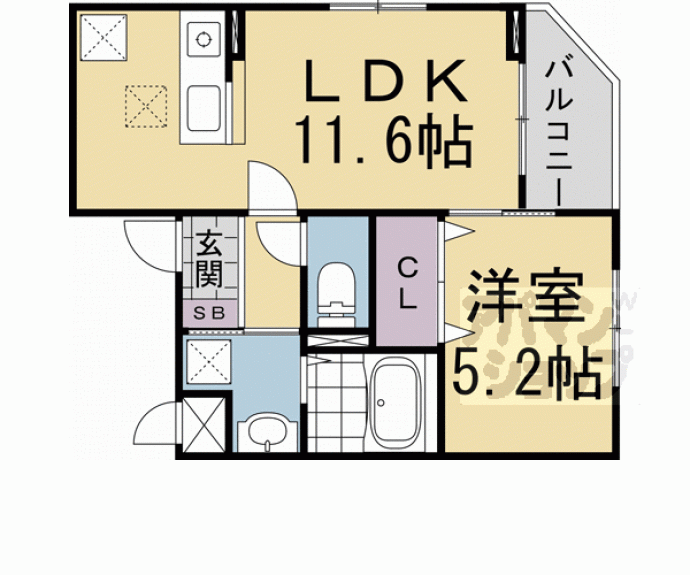 【ソレイユ八条春日】間取
