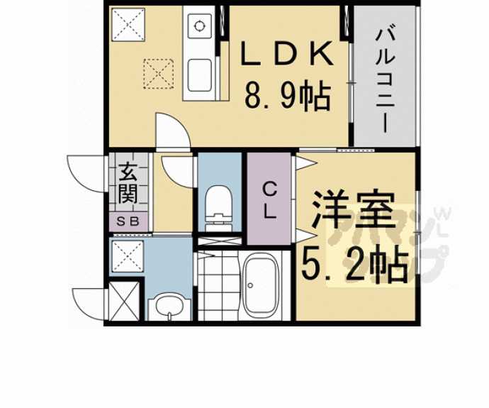 【ソレイユ八条春日】間取