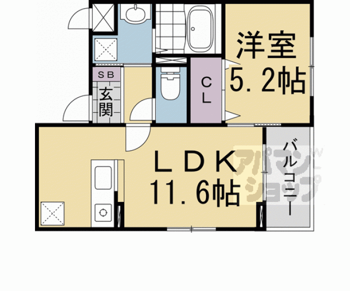 【ソレイユ八条春日】間取