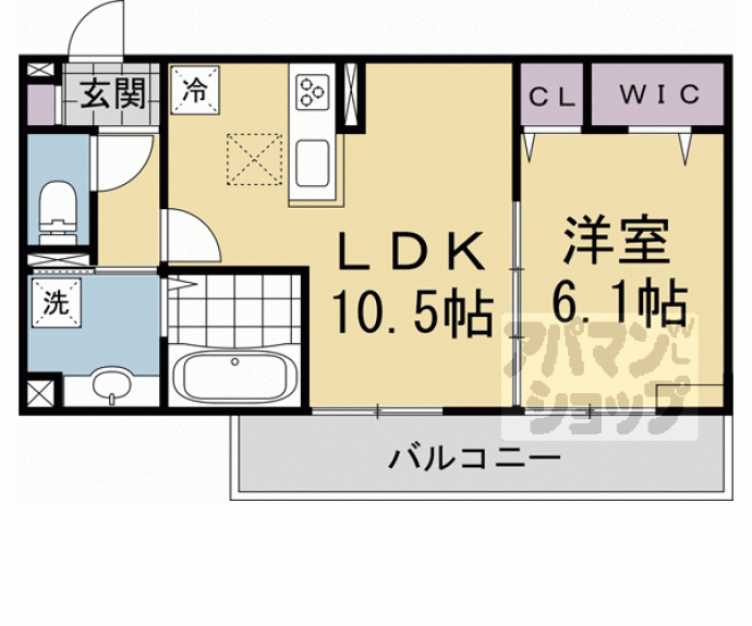 【GRAMM竹田 B棟】間取