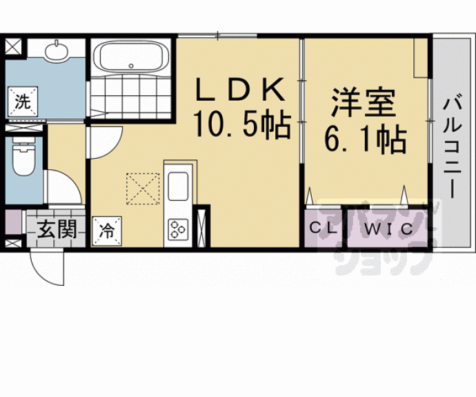 【GRAMM竹田 B棟】間取