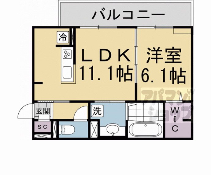 【GRAMM竹田 B棟】間取