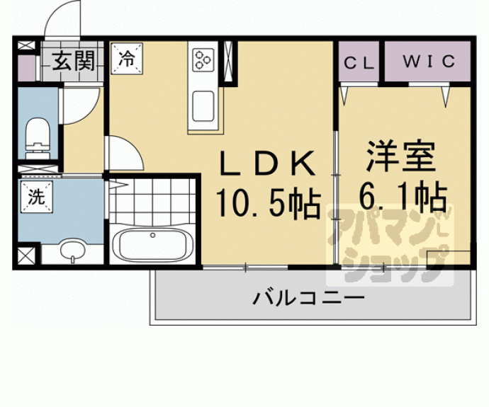 【GRAMM竹田 B棟】間取