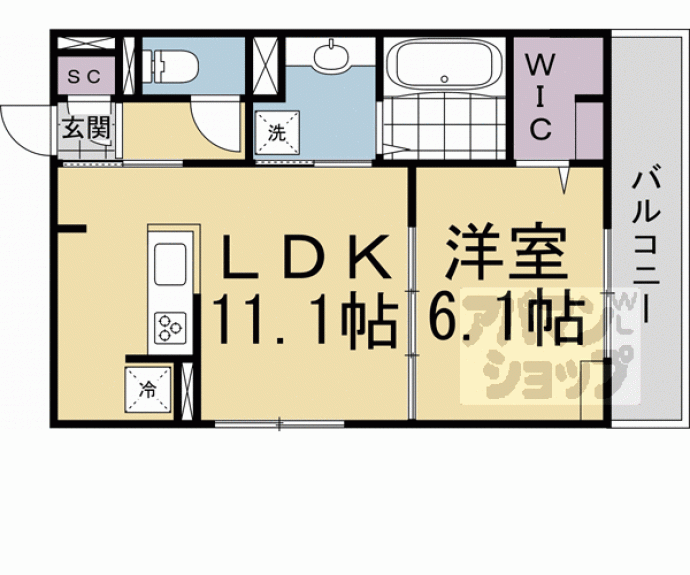 【GRAMM竹田 B棟】間取