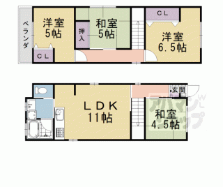 【長岡京市西の京貸家】