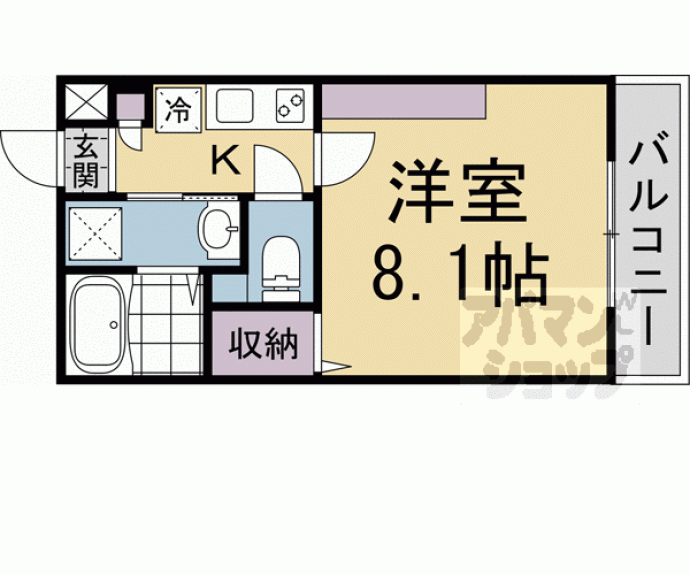 【仮)フラッティ上立売】間取