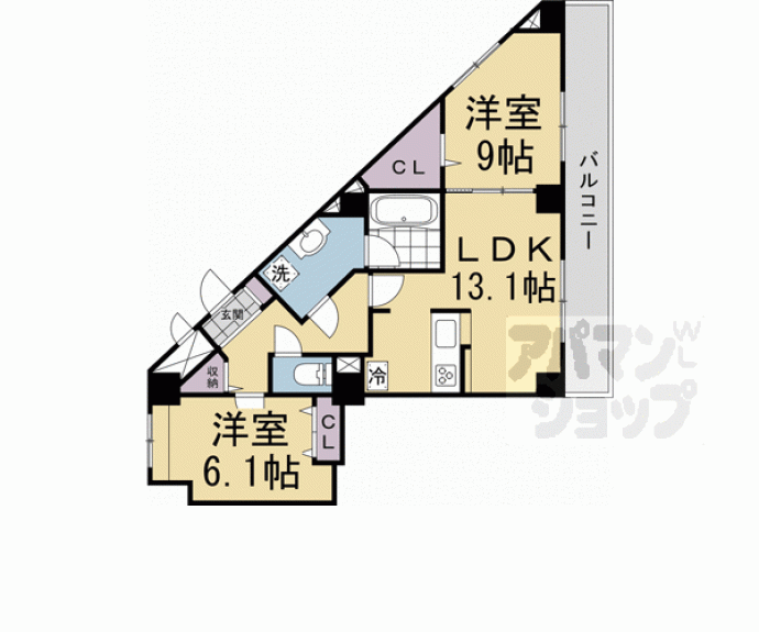【エスタプレイス】間取