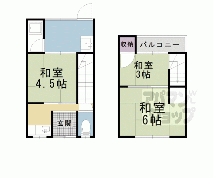 【川田中畑町テラスハウス】間取