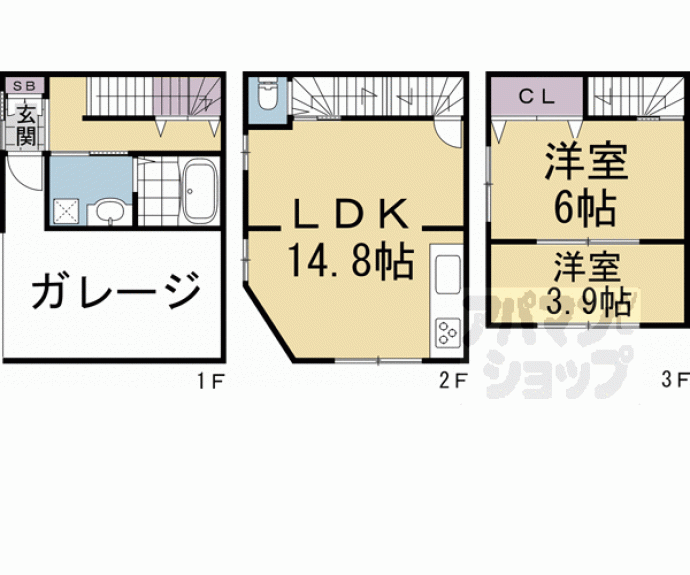 【ヌヴェールハウス西棟】間取