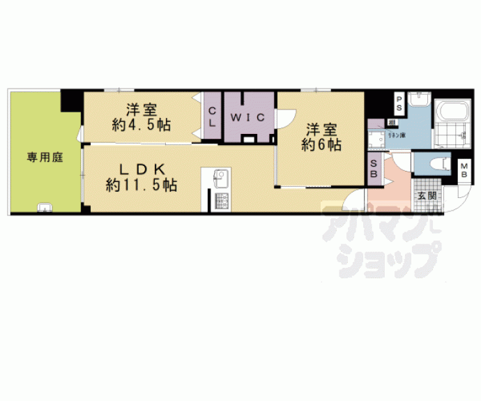 【（仮称）デュオフラッツ四条油小路】間取