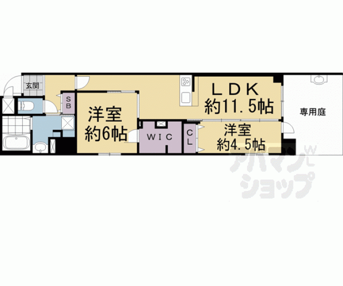 【(仮称)デュオフラッツ四条油小路】間取