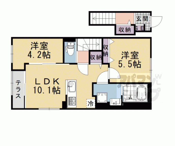 【リュッカ　友岡】間取