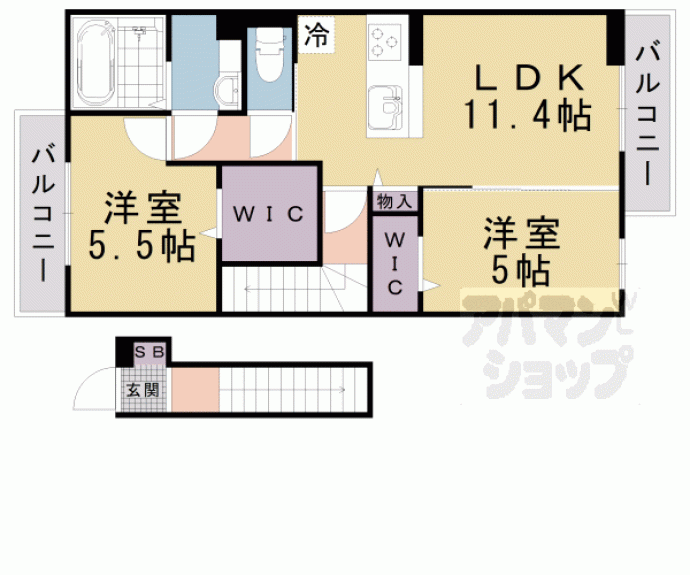 【Ｍａｈａｌｏ　膳所本町】間取