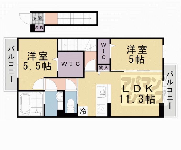 【Ｍａｈａｌｏ　膳所本町】間取