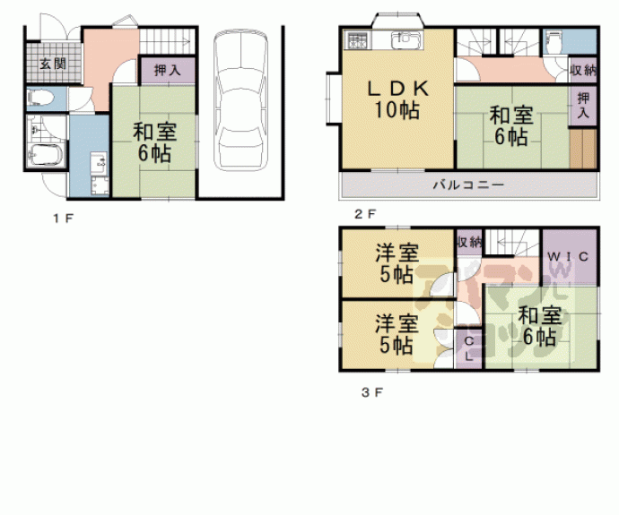 【寺戸町東野辺貸家】間取